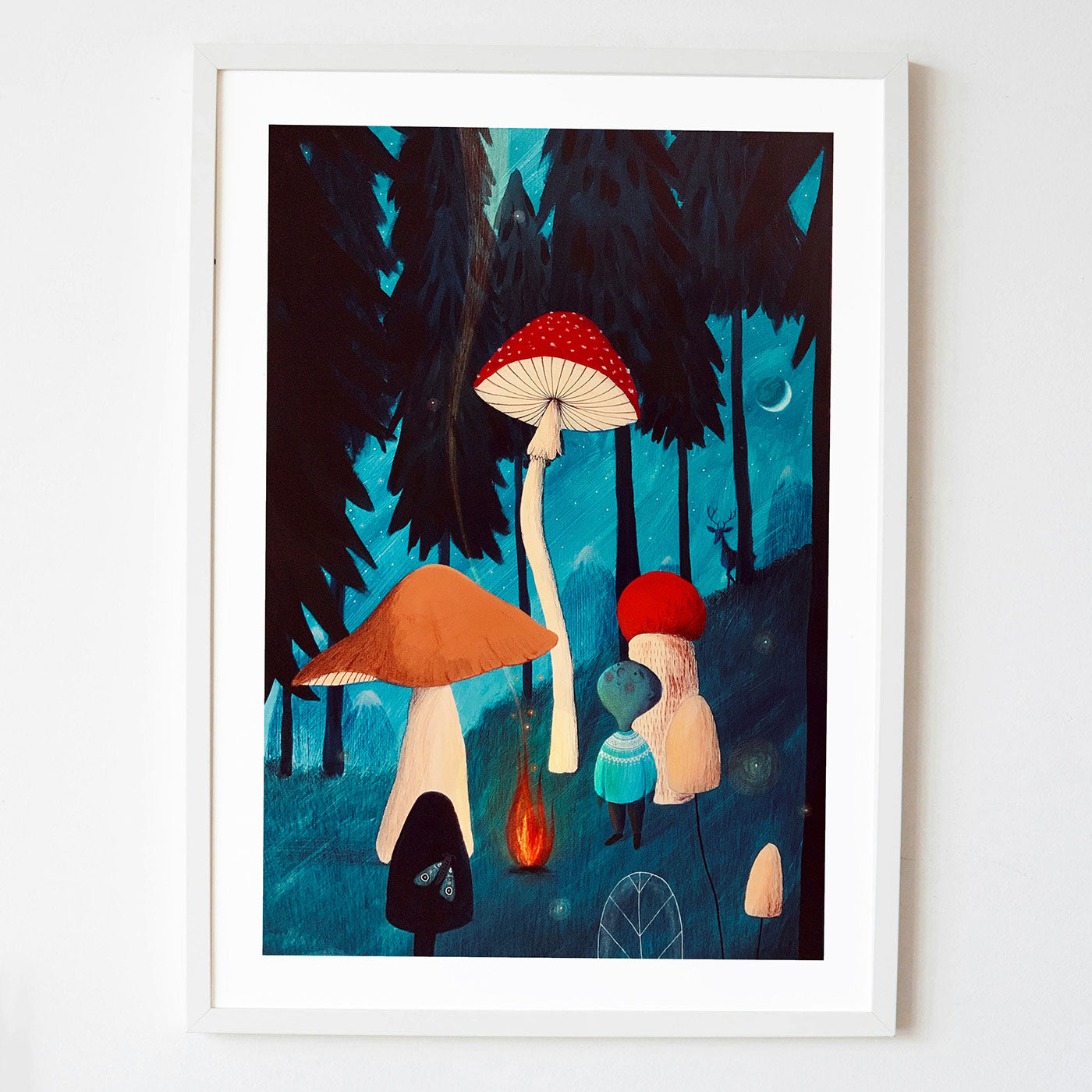 mushroom-art-print-enchanted-forest-art-print