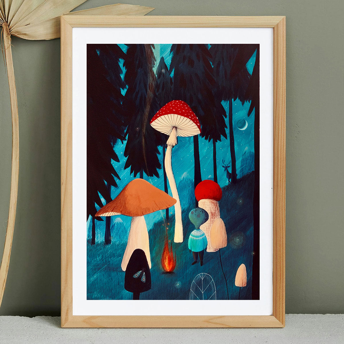 mushroom-art-print-enchanted-forest-art-print