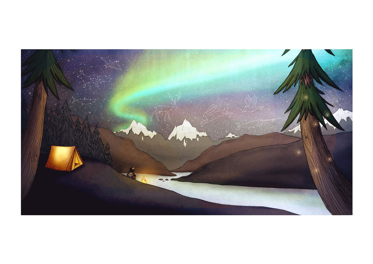 northern-lights-art-print-constellations-wild-camping-maia-walczak