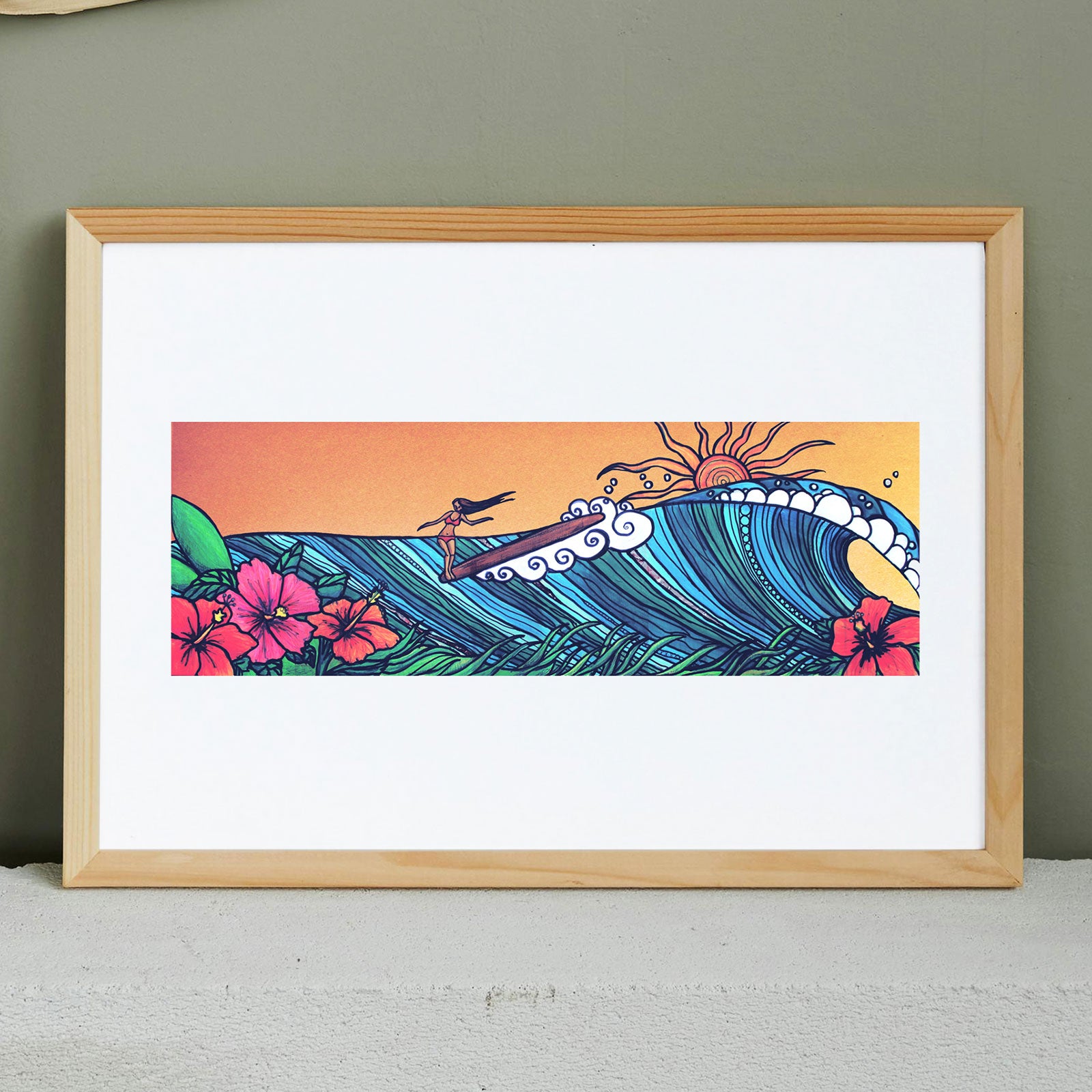 surfer-girl-art-print-surf-art-cornwall-maia-walczak